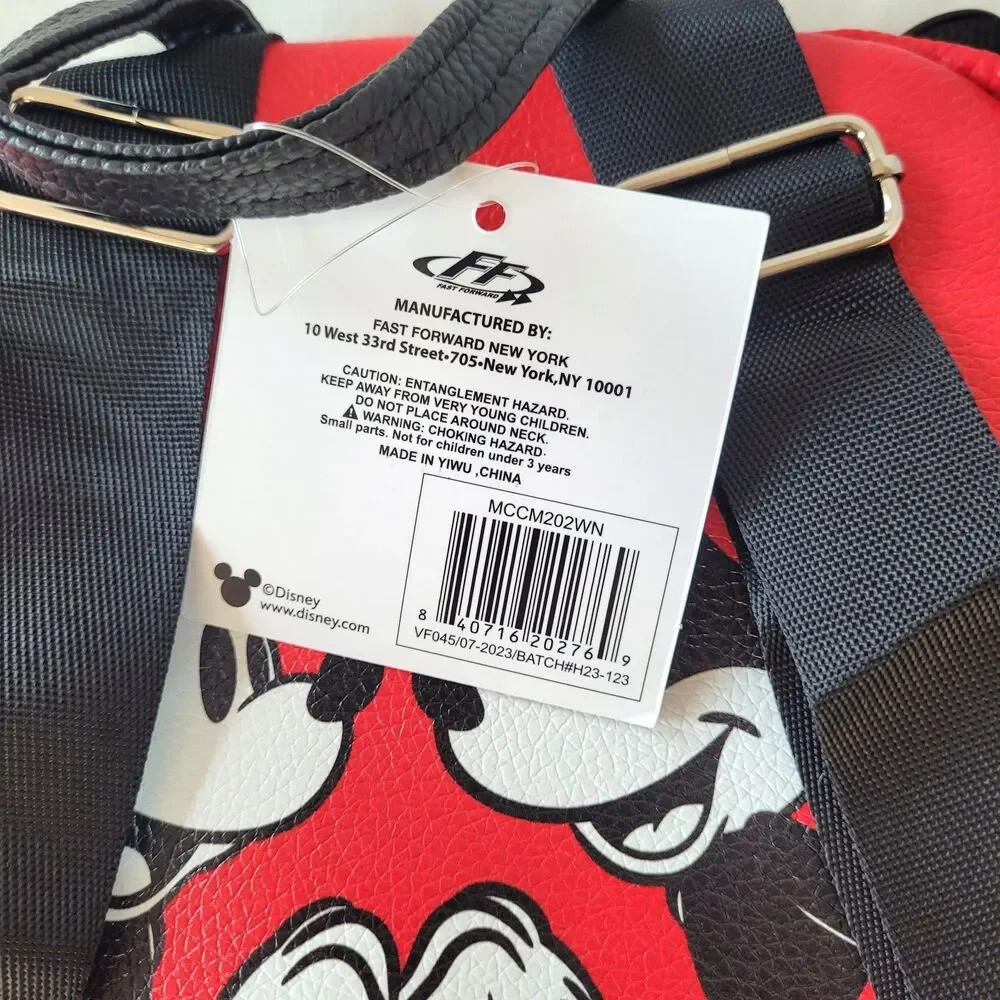 Disney Mickey Minnie Mouse Mini Backpack NWT Red